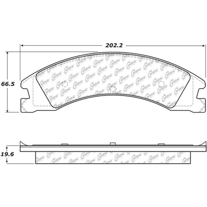 Centric Parts Disc Brake Pad Set Posi Quiet Extended Wear with Shims and Hardware for 2008-2011 Ford E-450 Super Duty 106.13300