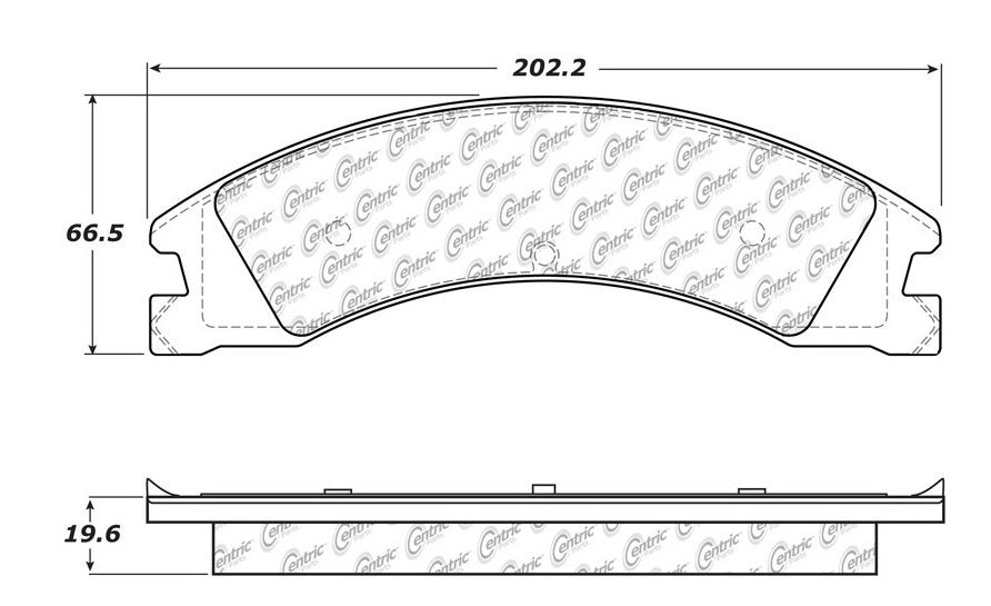 Centric Parts Disc Brake Pad Set Posi Quiet Extended Wear with Shims and Hardware for 2012-2023 Ford E-450 Super Duty 106.13301