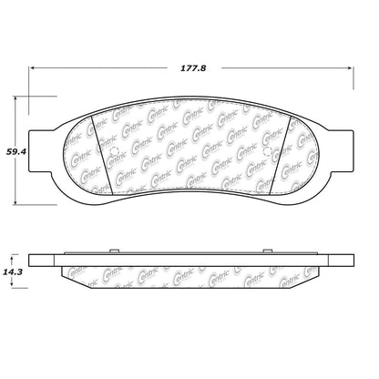 Centric Parts Disc Brake Pad Set Posi Quiet Extended Wear with Shims and Hardware for Ford F-250 Super Duty 2013-2011, F-350 2012-2011, F-350 Super Duty 2012-2008, F-450 Super Duty 2012-2010 106.13340