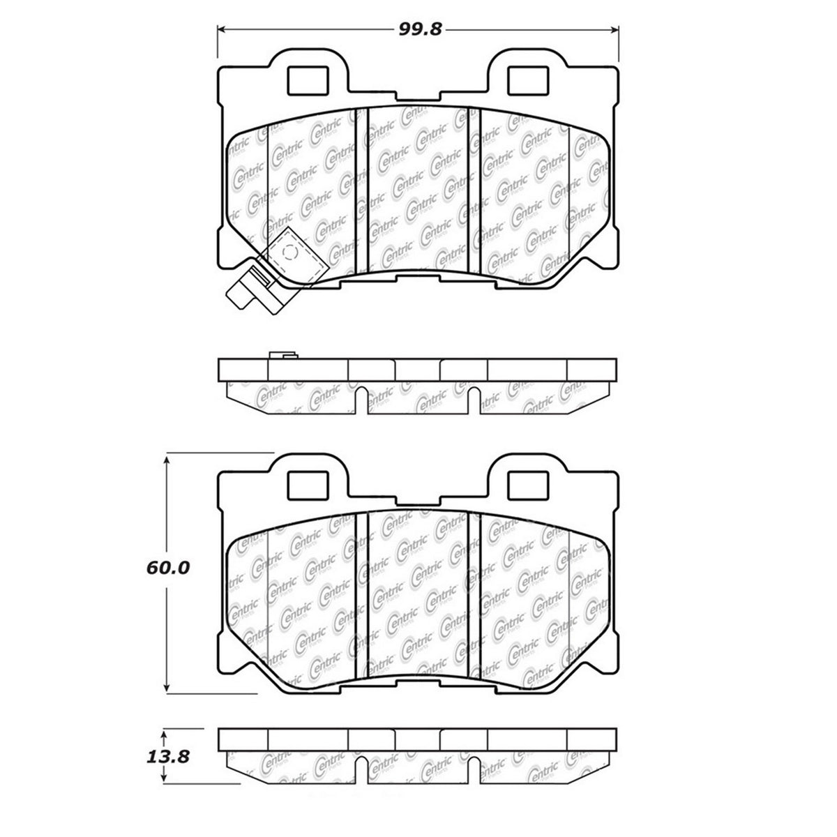 Centric Parts Disc Brake Pad Set 106.13470