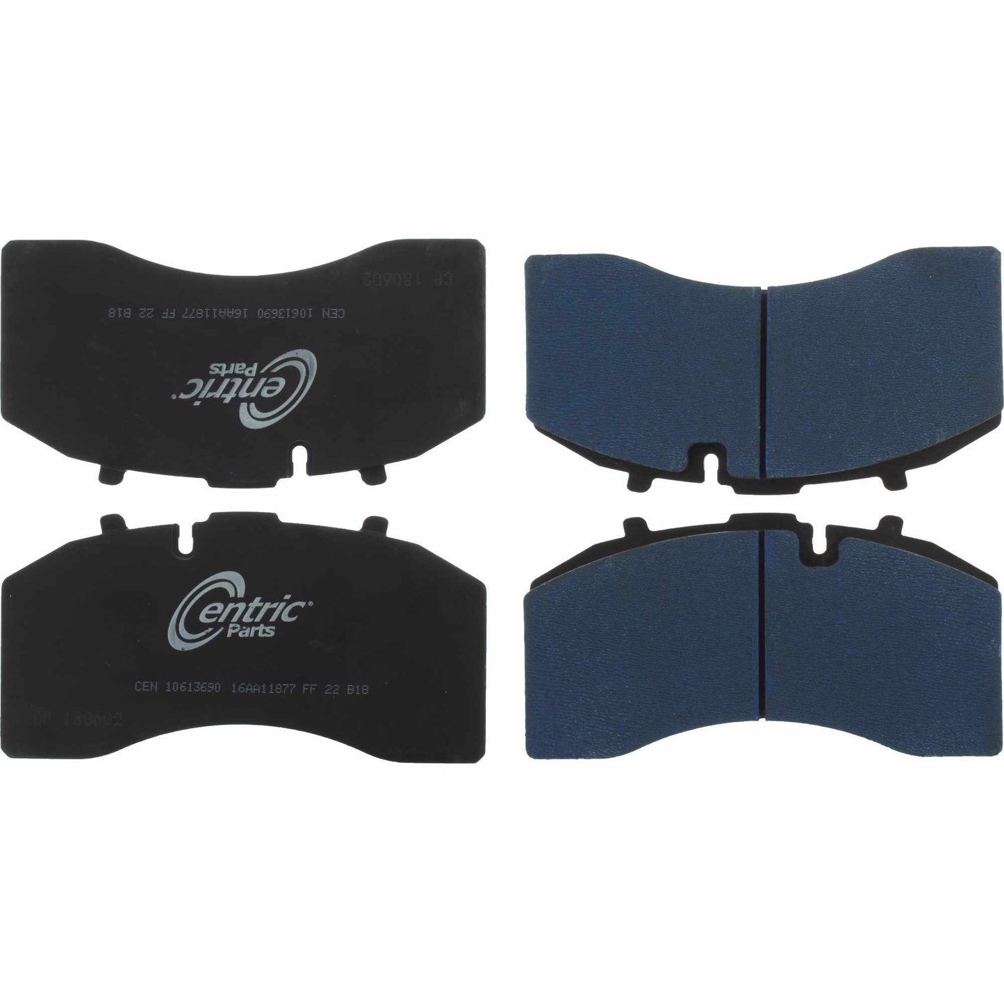 Centric Parts Disc Brake Pad Set Heavy Duty 23K with Positive Molding for 2022-2018 American Coach, Blue Bird, Vision School Bus 106.13690