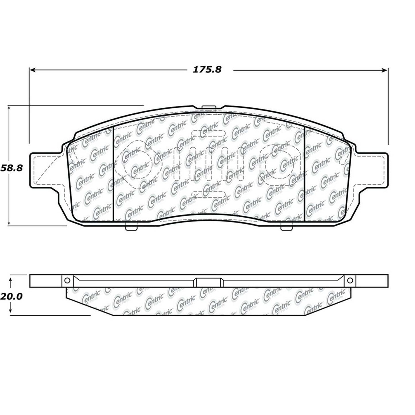 Centric Parts Disc Brake Pad Set Posi Quiet Extended Wear with Shims and Hardware for 2009 Ford F-150 106.13920