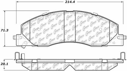 Centric Parts Disc Brake Pad Set Posi Quiet Extended Wear with Shims and Hardware for 2010-2018 Dodge Ram 2500/3500/4000