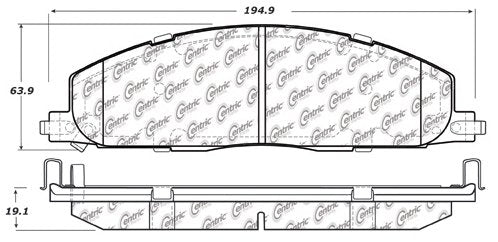 Centric Parts Disc Brake Pad Set Posi Quiet Extended Wear with Shims and Hardware for 2010-2009 Dodge Ram 2500 3500 4000 2018-2011 106.14000