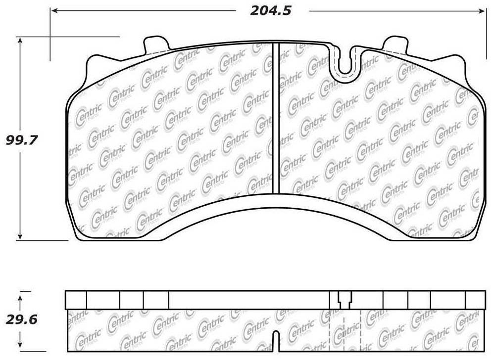 Centric Parts Disc Brake Pad Set Heavy Duty 23K Pad Air Disc Posi Quiet 106.15170