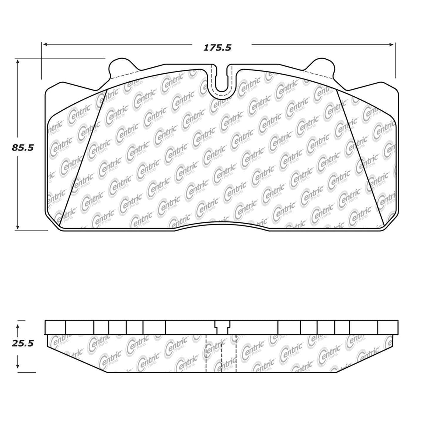 Centric Parts Disc Brake Pad Set Heavy Duty 23K Pad Air Disc Wabco Pan 17 106.15180