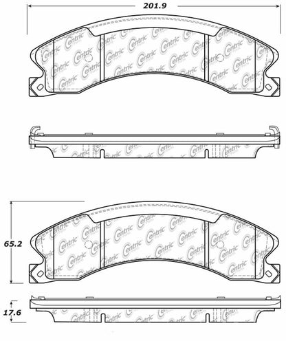 Centric Parts Disc Brake Pad Set Posi Quiet Extended Wear with Shims and Hardware for 2021-2012 Nissan NV1500 NV2500 NV3500 Titan XD 106.15651