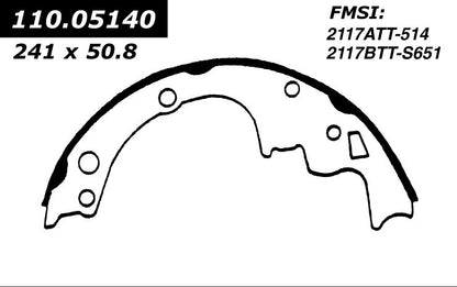 Centric Parts Drum Brake Shoe C-Tek for 1978-1997 Buick and Chevrolet models 110.05140