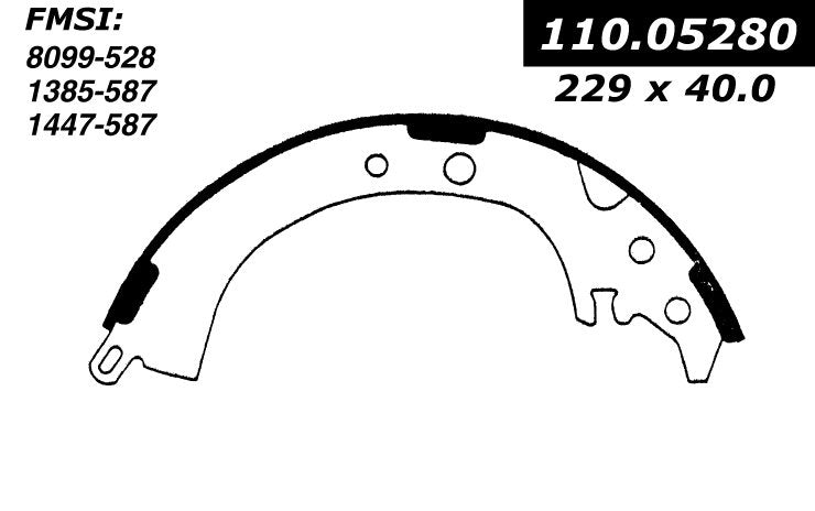 Centric Parts Drum Brake Shoe C-Tek for 1983-2004 Toyota Camry Celica Crown RAV4 Solara 110.05280