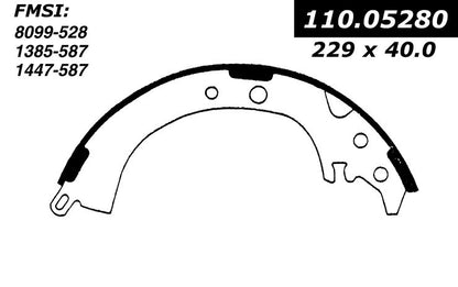 Centric Parts Drum Brake Shoe C-Tek for 1983-2004 Toyota Camry Celica Crown RAV4 Solara 110.05280
