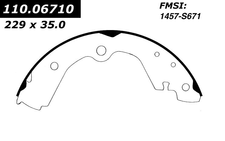 Centric Parts Drum Brake Shoe C-Tek for 100% Asbestos Free Formula 110.06710