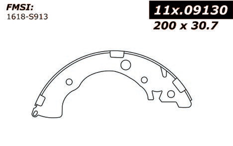 Centric Parts Drum Brake Shoe C-Tek for 2006-2015 Honda Civic 110.09130