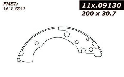 Centric Parts Drum Brake Shoe C-Tek for 2006-2015 Honda Civic 110.09130
