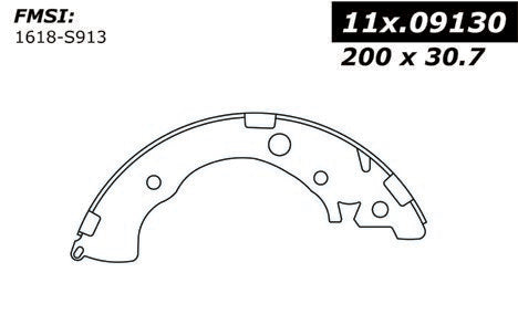 Centric Parts Drum Brake Shoe C-Tek for 2006-2015 Honda Civic 110.09130