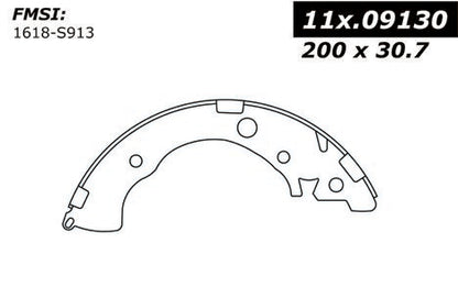 Centric Parts Drum Brake Shoe C-Tek for 2006-2015 Honda Civic 110.09130