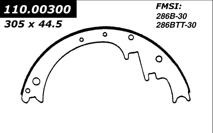 Centric Parts Drum Brake Shoe 111.00300