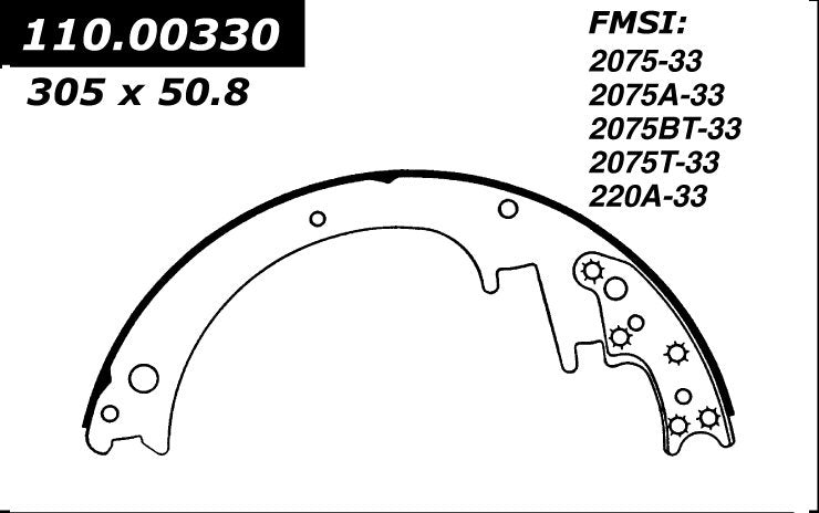Stoptech Centric Premium Brake Shoes - Front/Rear 111.00330
