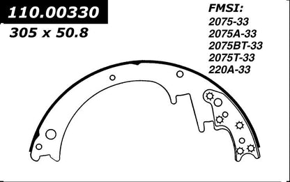 Stoptech Centric Premium Brake Shoes - Front/Rear 111.00330
