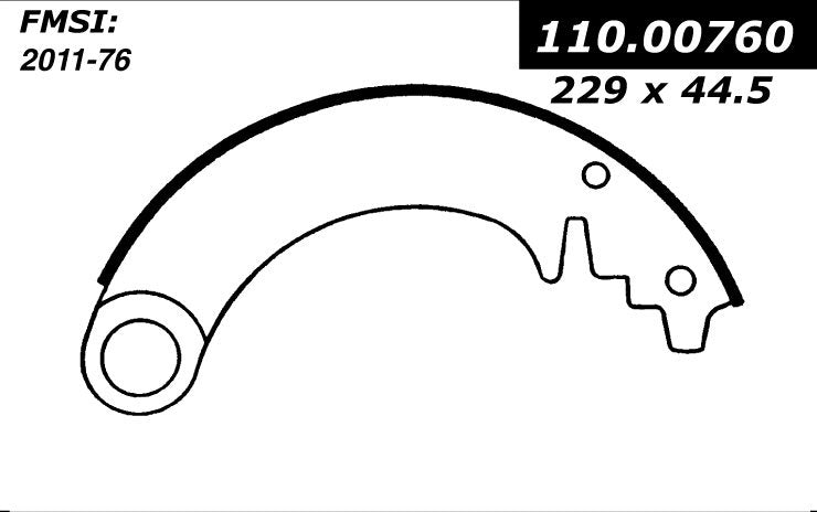 Stoptech Centric 43-53 Jeep Willys Premium Rear Drum Brake Shoes 111.00760