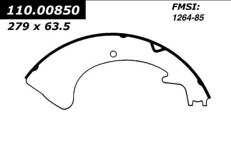 Centric Parts Drum Brake Shoe 111.00850