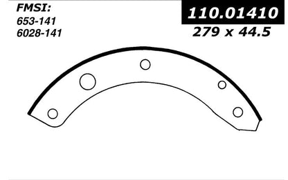 Centric Parts Drum Brake Shoe 111.01410