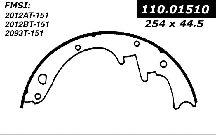 Stoptech Centric Premium Brake Shoes - Rear 111.01510