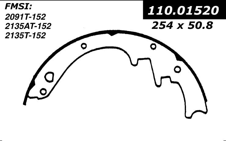 Stoptech Centric Premium Brake Shoes - Rear 111.01520