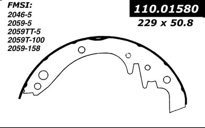 Centric Parts Drum Brake Shoe 111.01580