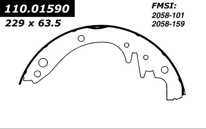 Centric Parts Drum Brake Shoe 111.01590