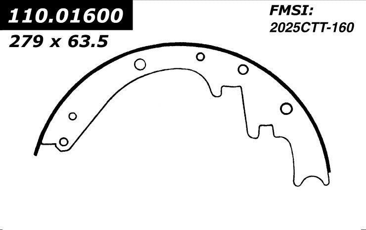 Centric Parts Drum Brake Shoe 111.01600