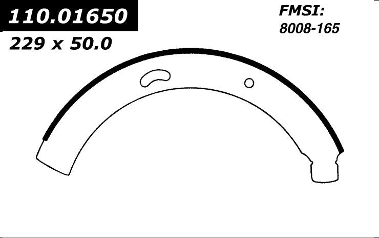 Centric Parts Drum Brake Shoe 111.01650