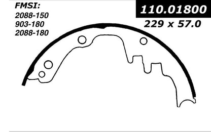 Centric Parts Premium Brake Shoes 111.01800