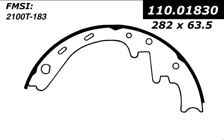 Centric Parts Drum Brake Shoe 111.01830