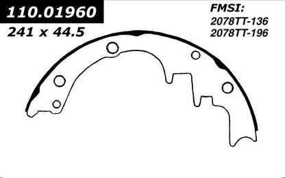 Centric Parts Drum Brake Shoe 111.01960