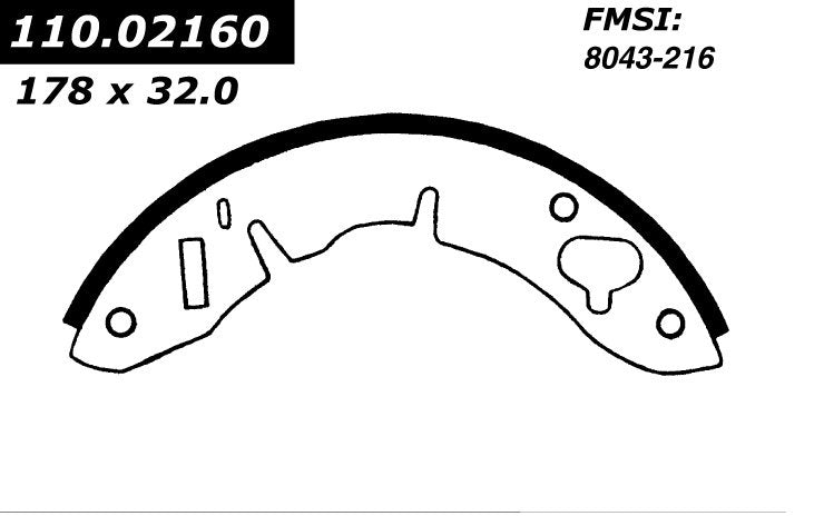 Centric Parts Drum Brake Shoe 111.02160