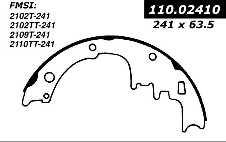 Centric Parts Drum Brake Shoe 111.02410