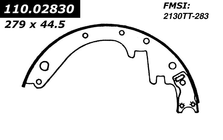 Centric Parts Drum Brake Shoe Premium for 1966-1975 Ford Bronco F-100 111.02830