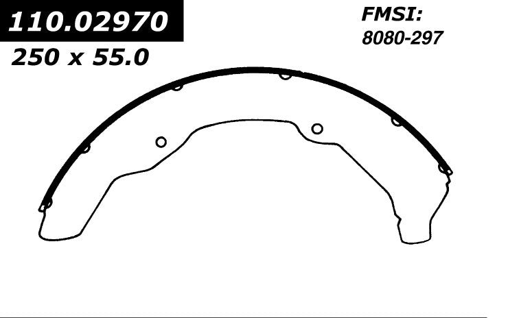 Centric Parts Drum Brake Shoe Premium for 1963-1970 Volkswagen Transporter 111.02970