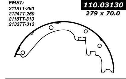Centric Parts Premium Brake Shoes 111.03130