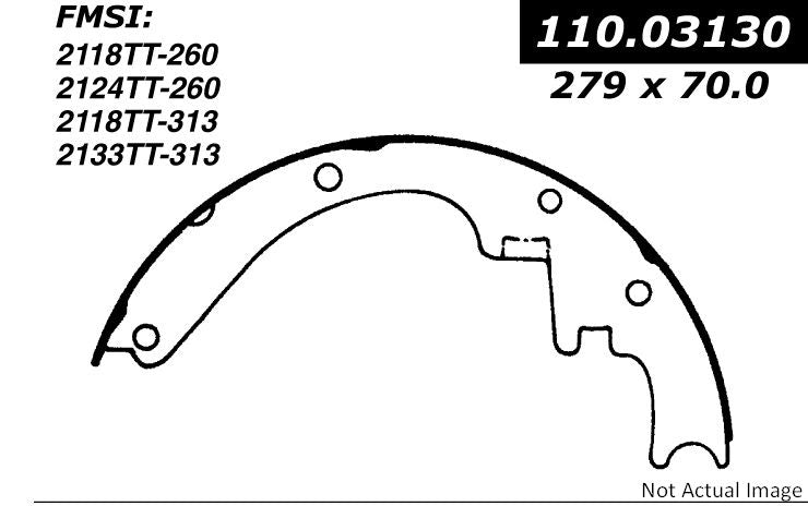 Centric Parts Premium Brake Shoes 111.03130