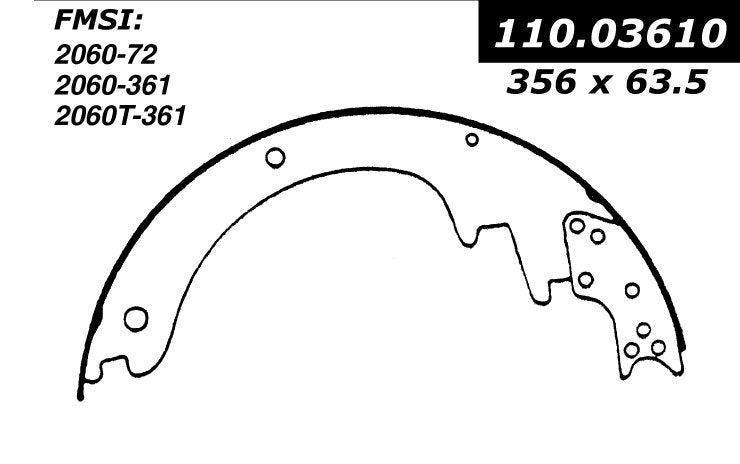 Stoptech Centric Premium Brake Shoes - Front 111.03610