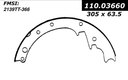 Centric Parts Drum Brake Shoe Premium with Asbestos-Free Friction for 1971-1990 Cadillac Brougham 111.03660