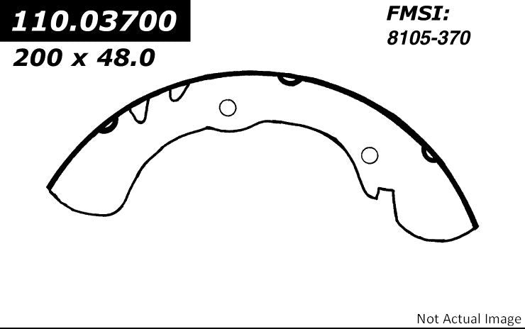 Centric Parts Premium Brake Shoes 111.03700
