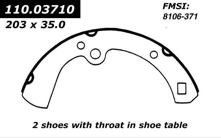 Centric Parts Premium Brake Shoes 111.03710