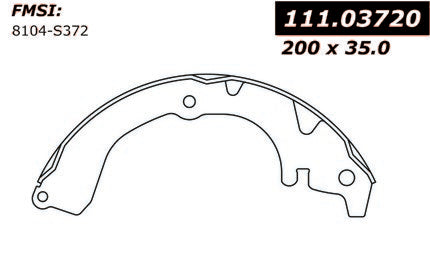 Centric Parts Drum Brake Shoe Premium for 1970-1979 Toyota Corolla 1988-1992 Toyota Corolla 111.03720