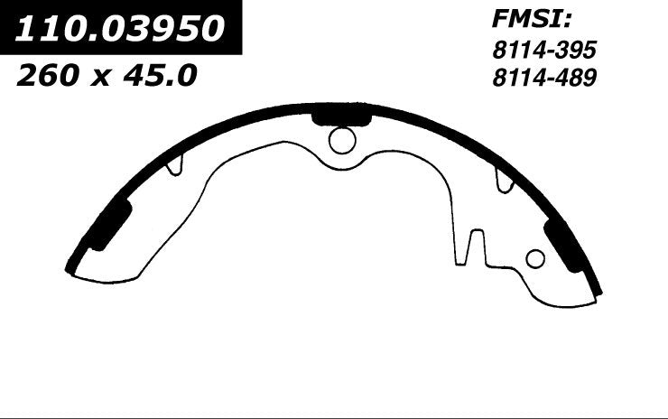 Centric Parts Premium Brake Shoes 111.03950