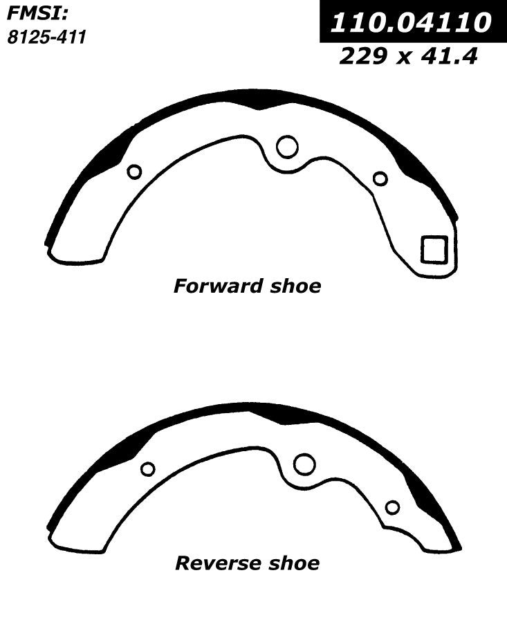 Centric Parts Drum Brake Shoe Premium for 1970-1976 Nissan 240Z/260Z/280Z 111.04110