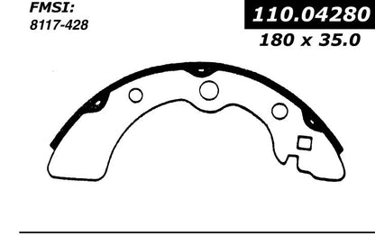 Centric Parts Drum Brake Shoe for 1972-1971 Honda, 1981-1976 Accord, 1979-1973 Civic 111.04280