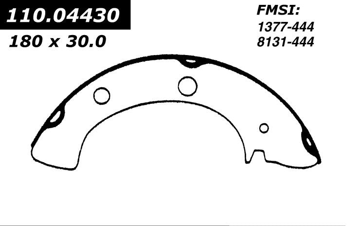 Stoptech Centric Premium Brake Shoes - Rear 111.04430