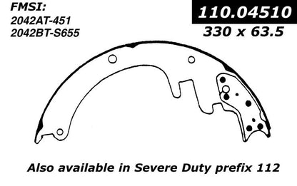 Centric Parts Drum Brake Shoe Premium for 1976-1999 Chevrolet Trucks 111.04510